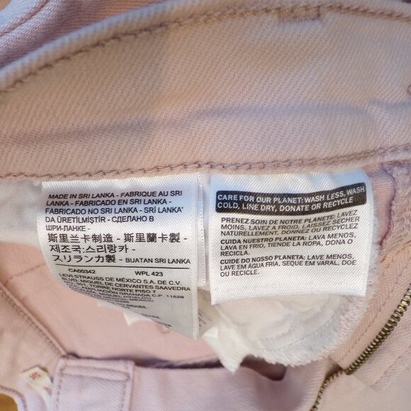 Levi’s Women's Ribcage Wide Leg Cropped Sepia Rose Pink Size 26 - Picture 5 of 10